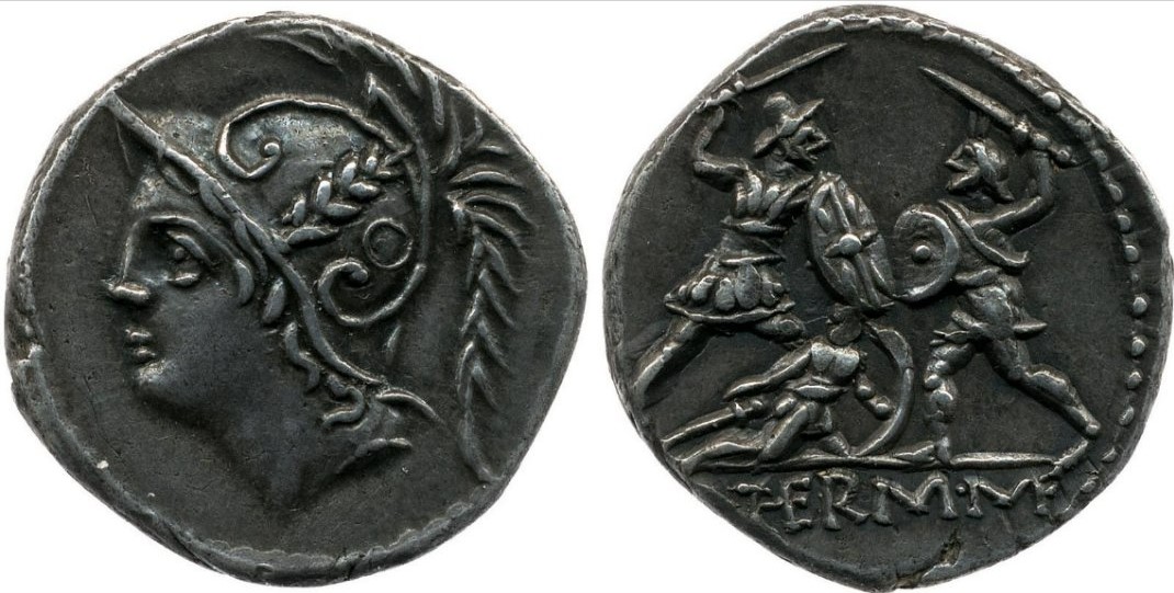 103-BC-Roman-Republic-Silver-Denarius-Of-Quintus-Minucius-Thermus